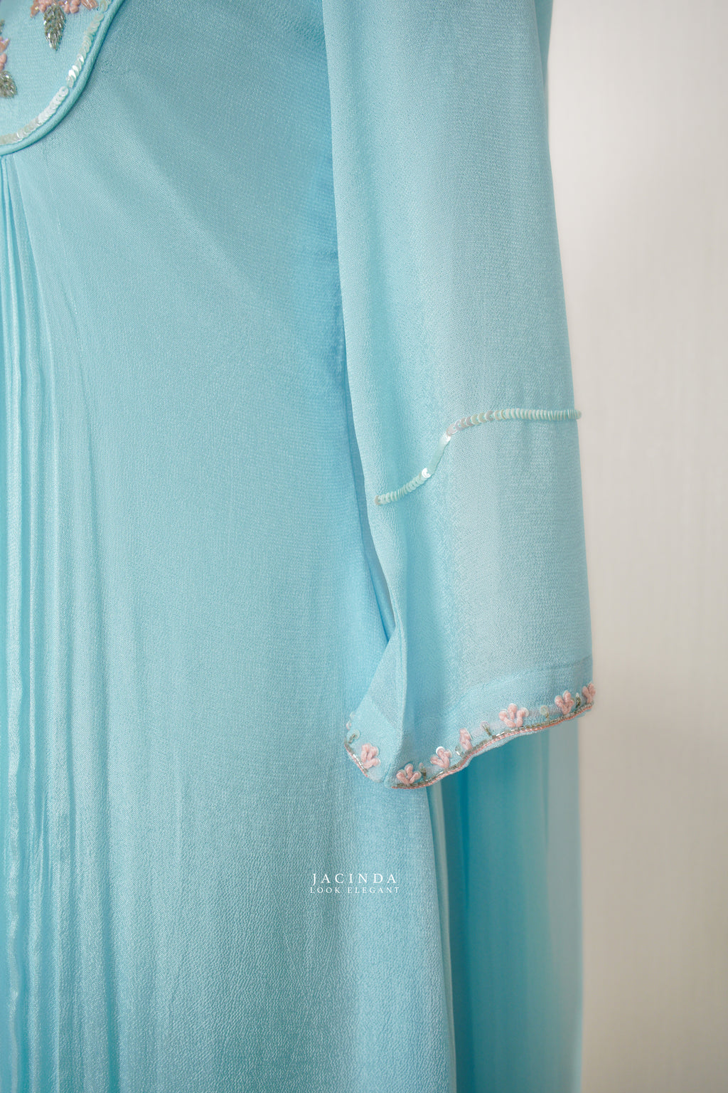 Jacinda Pastel blue  partwear set