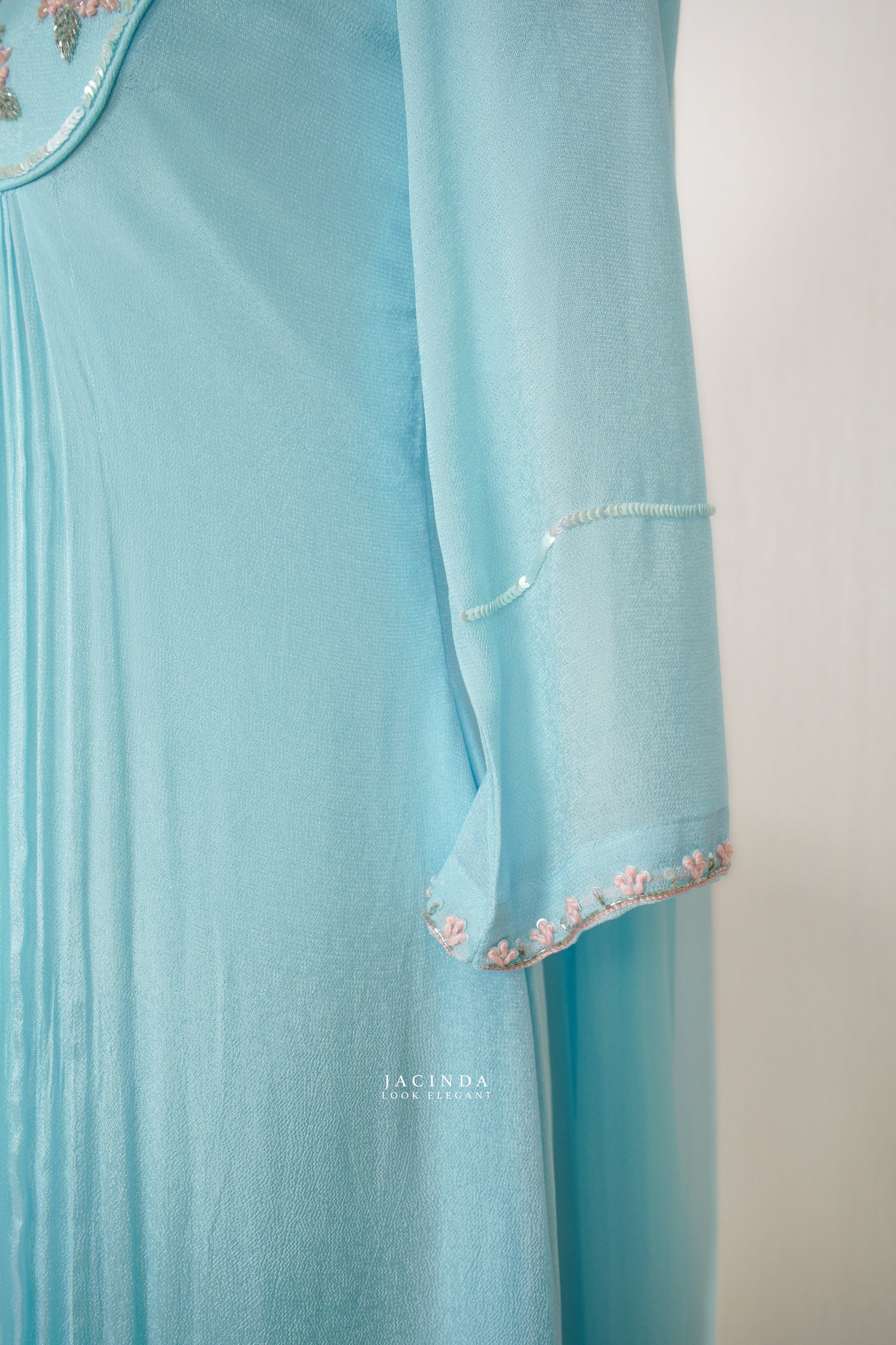 Jacinda Pastel blue  partwear set