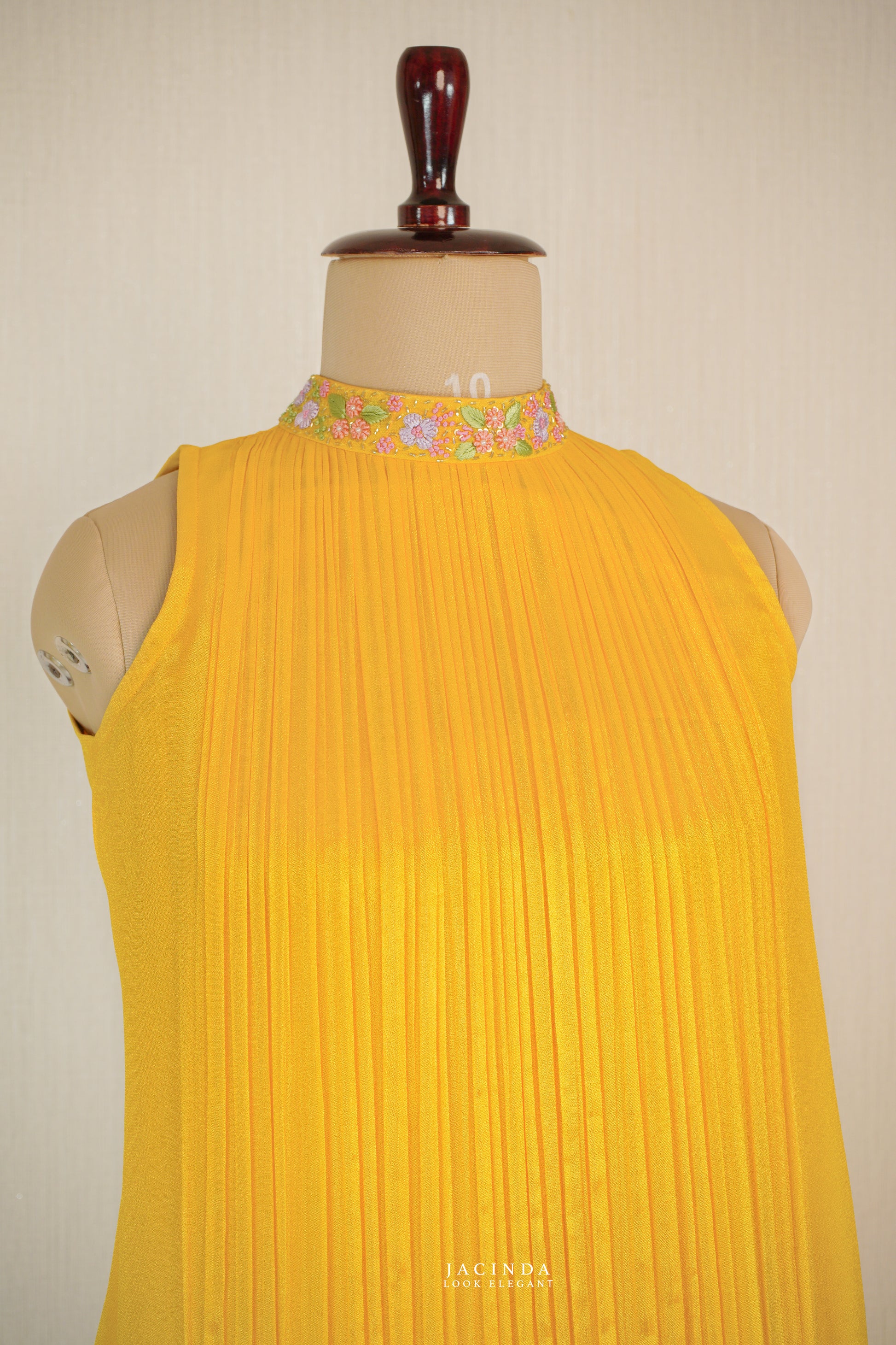 High Neck Collar Aline Dress