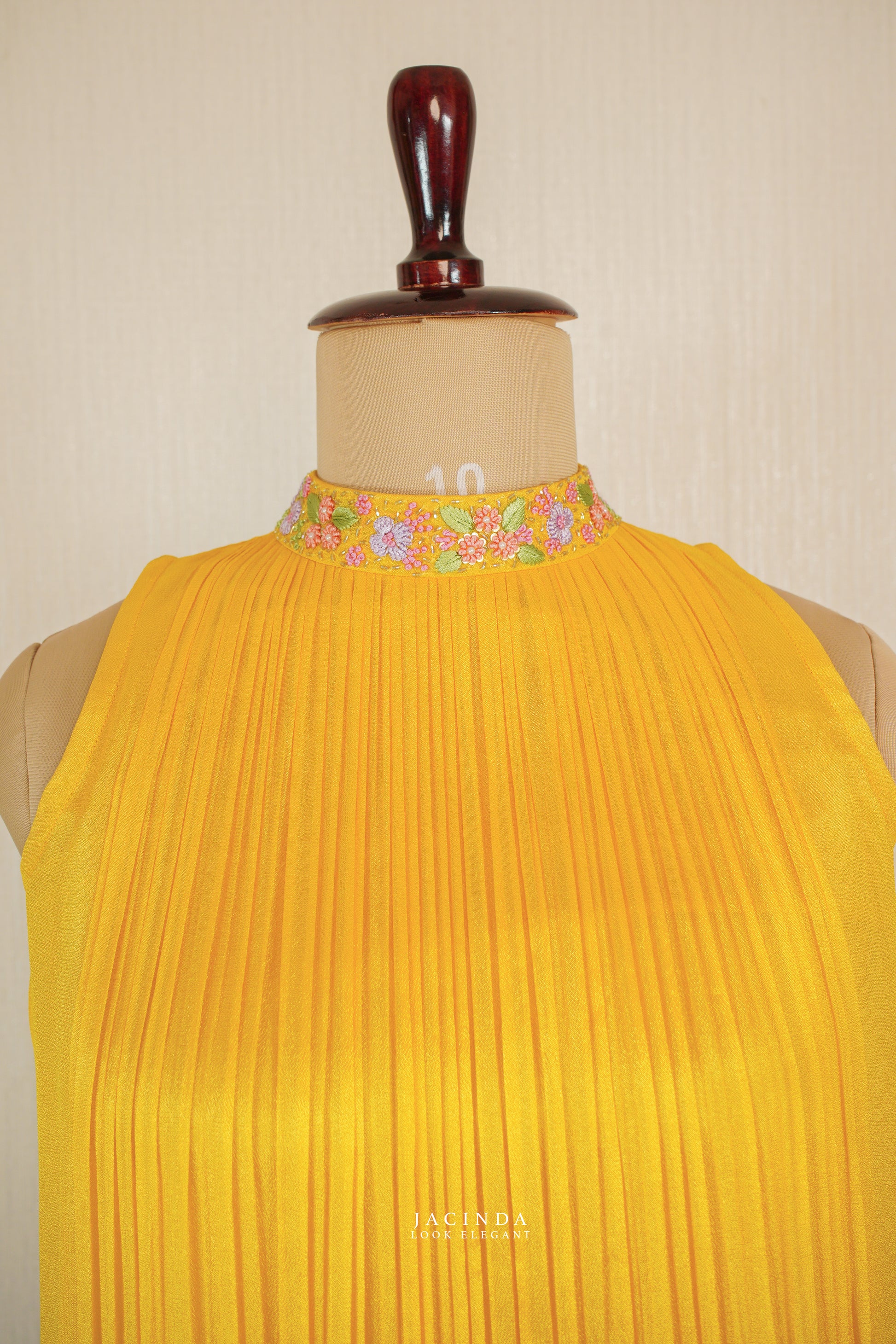 High Neck Collar Aline Dress