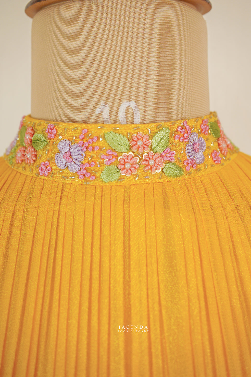 High Neck Collar Aline Dress