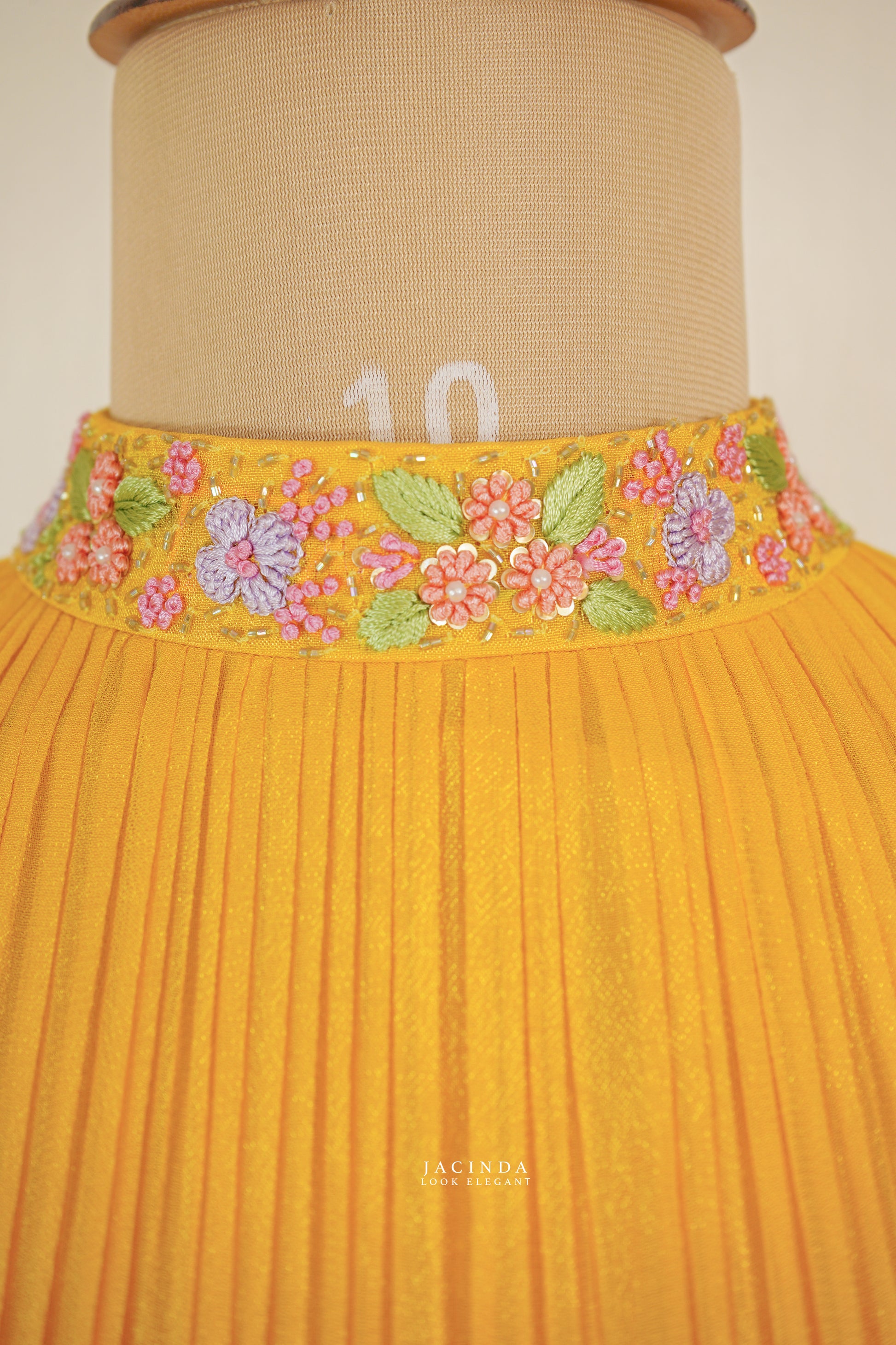 High Neck Collar Aline Dress