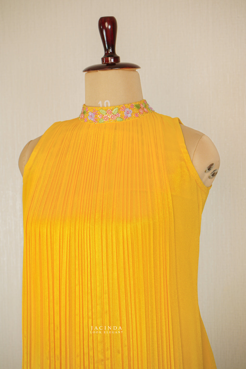 High Neck Collar Aline Dress