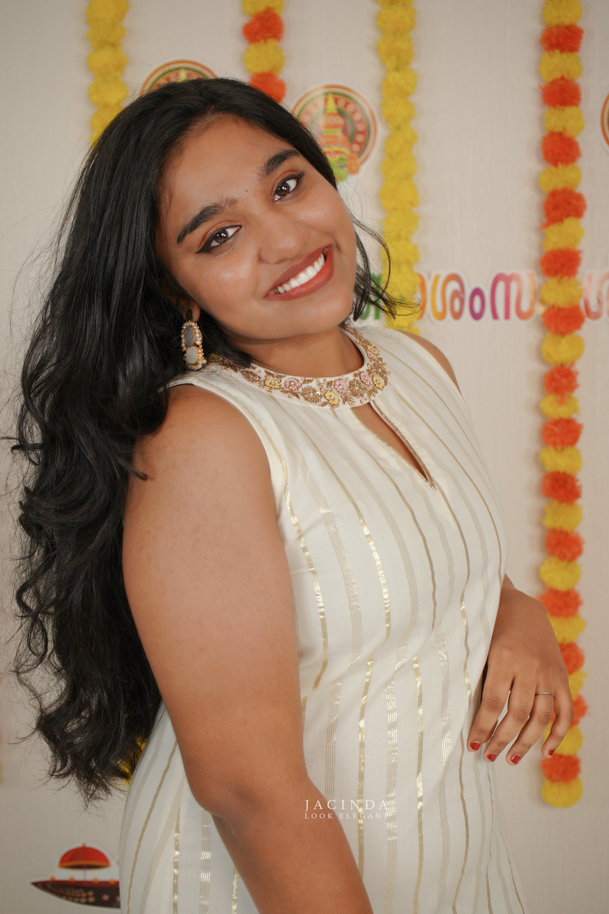 Onam sleeveless aline Dress