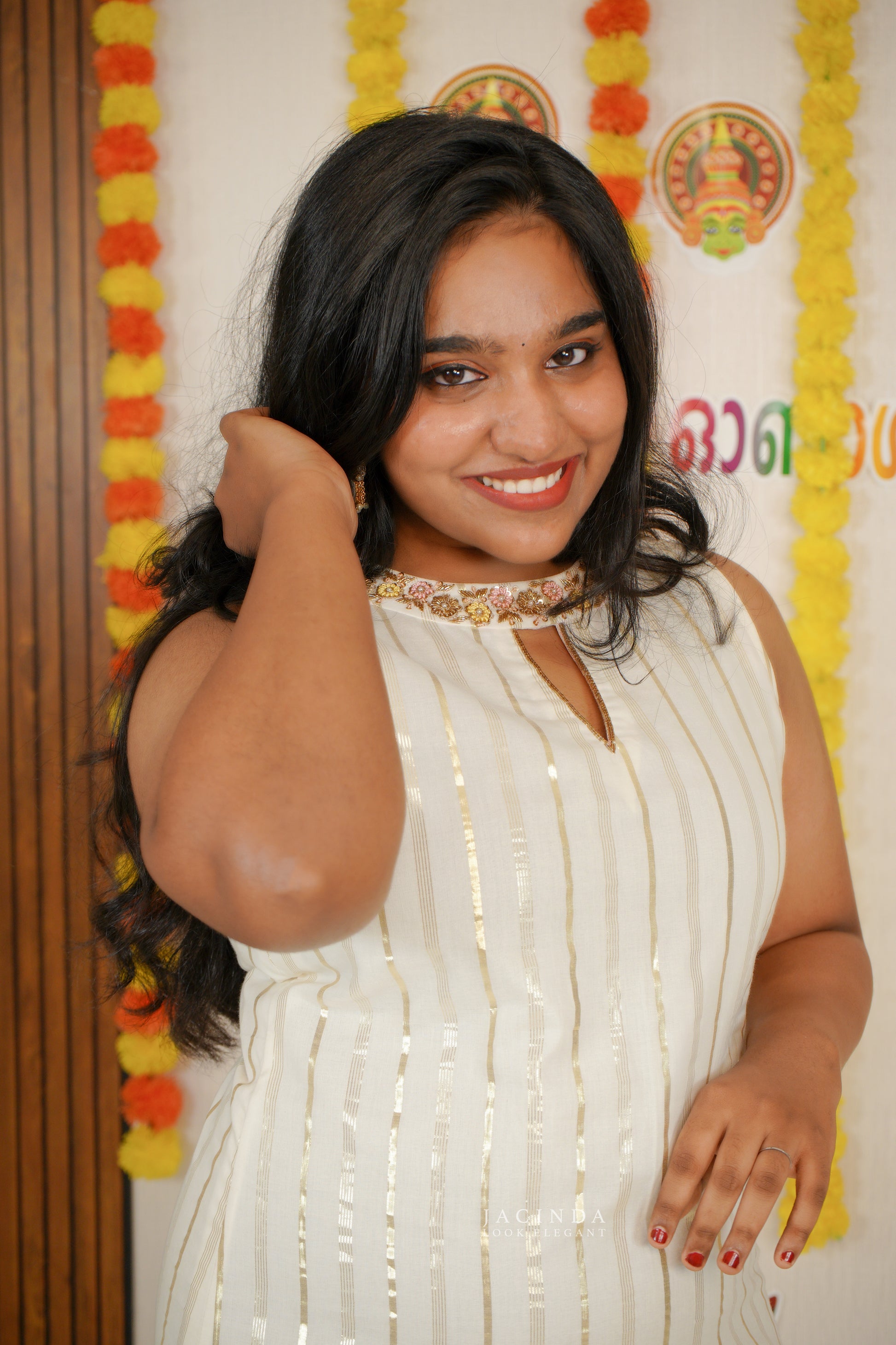 Onam sleeveless aline Dress