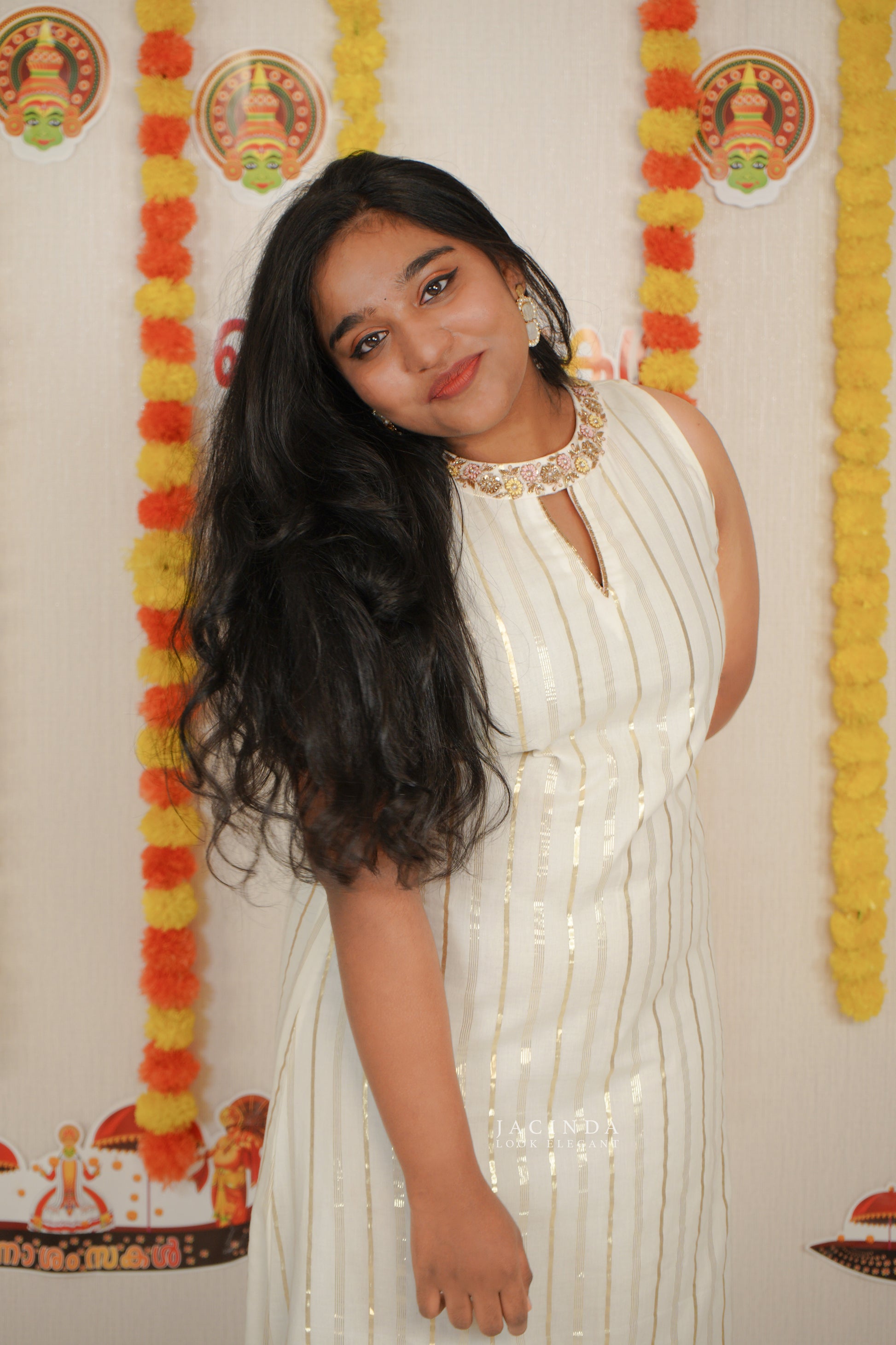 Onam sleeveless aline Dress