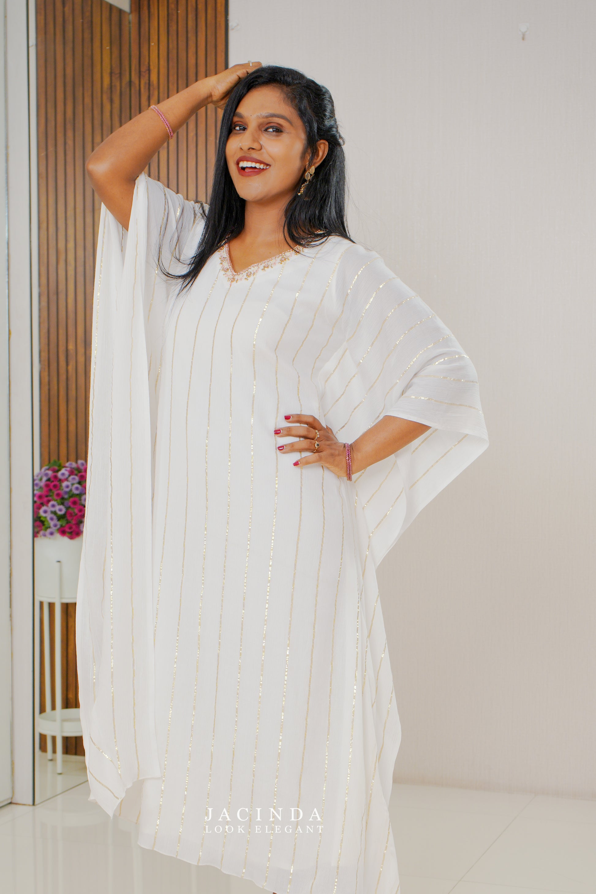 Onam Traditional Wear Kaftan Dress for woman