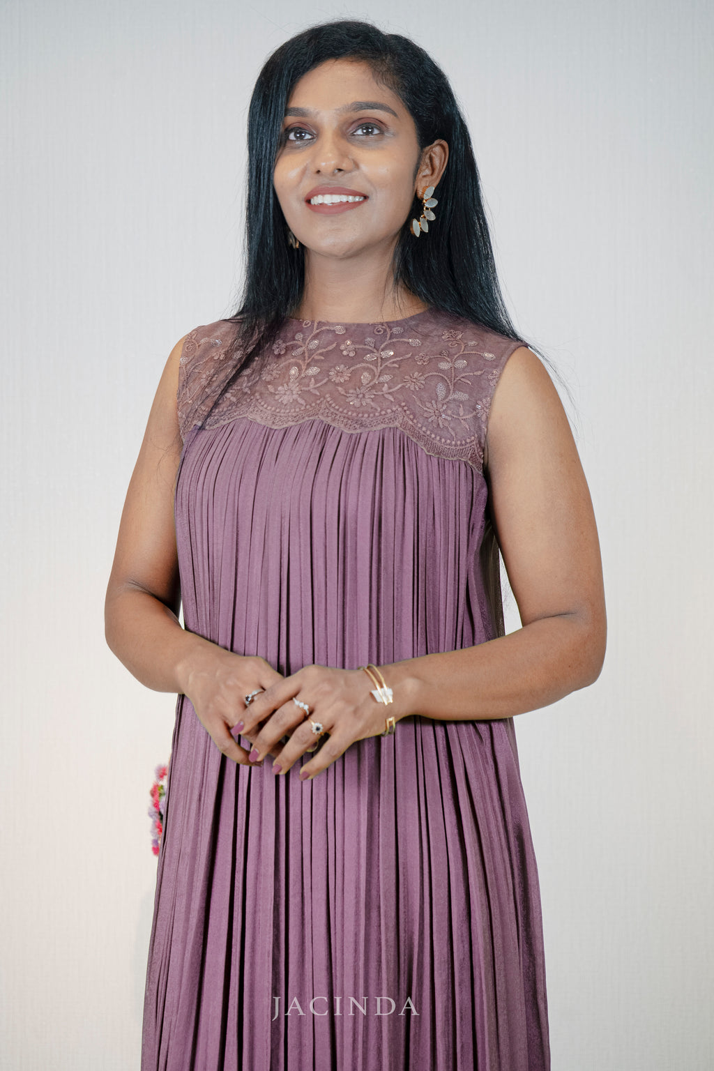 Buy Jacinda Georgette Dress Mauve