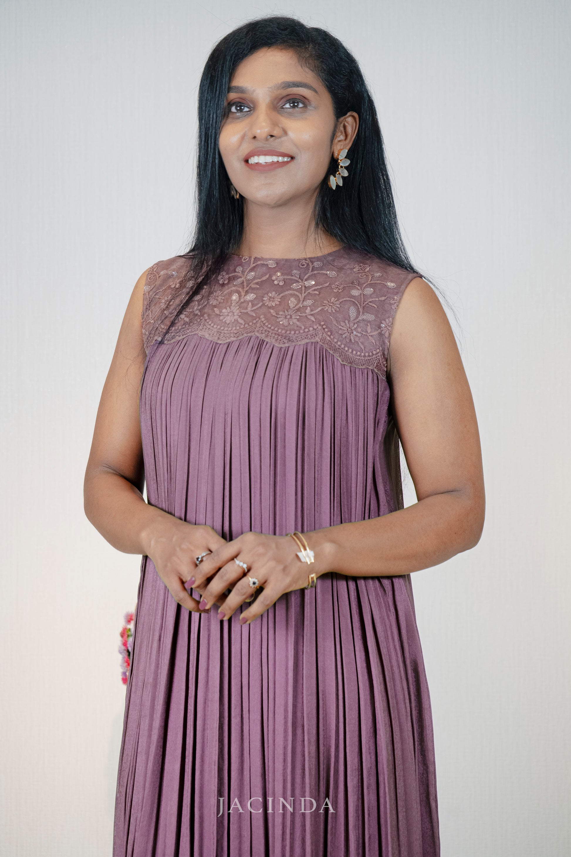 Buy Jacinda Georgette Dress Mauve