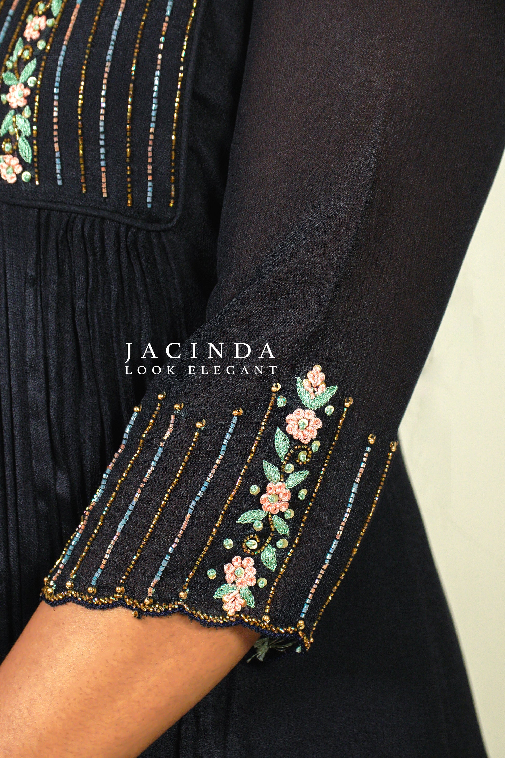 Elegant Dark Blue Party Wear Set