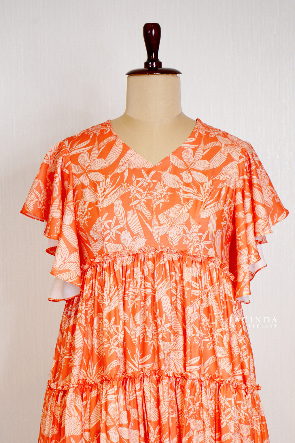 Stylish Printed Rayon Tier Dress