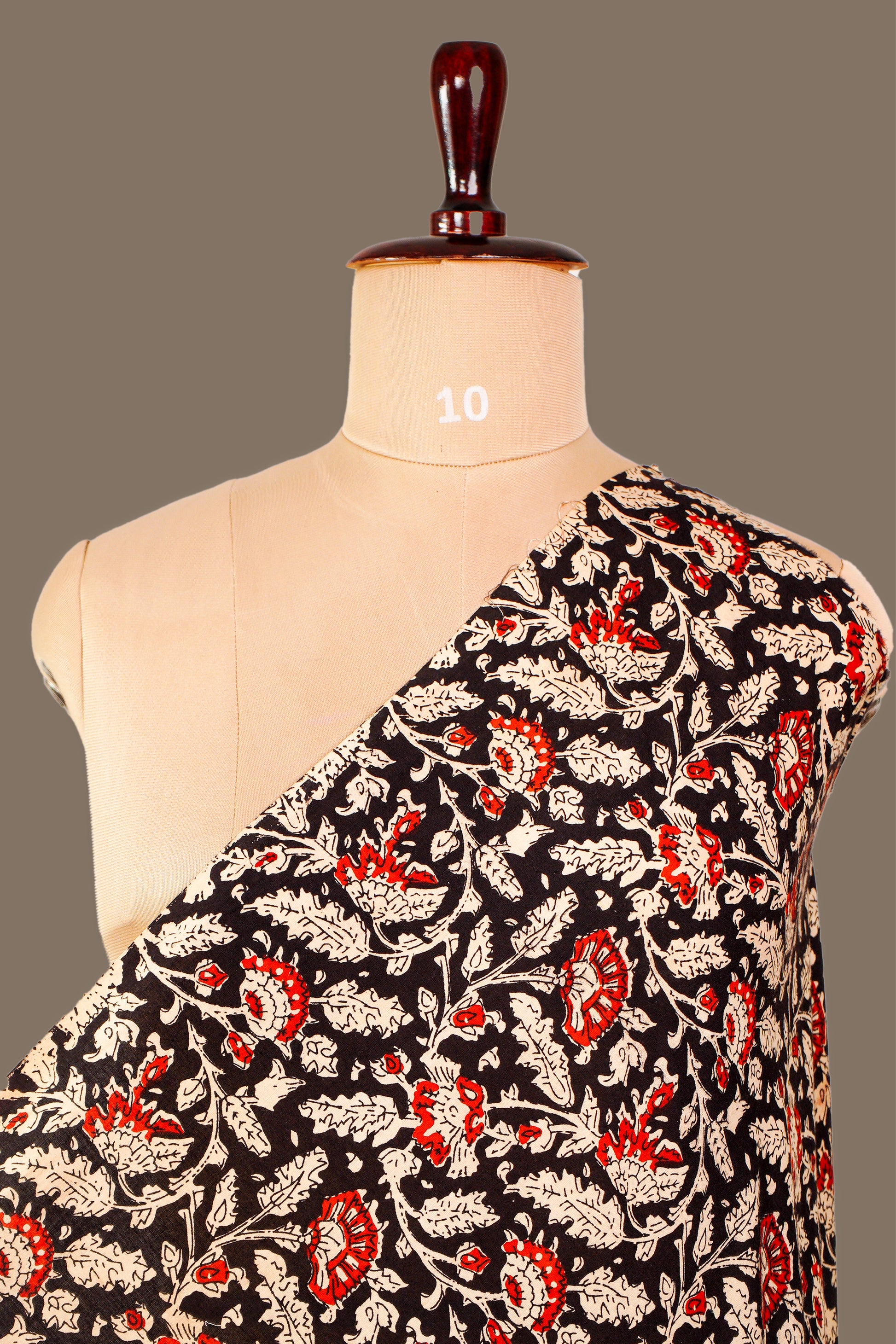 Black Kalamkari Print Fabrics