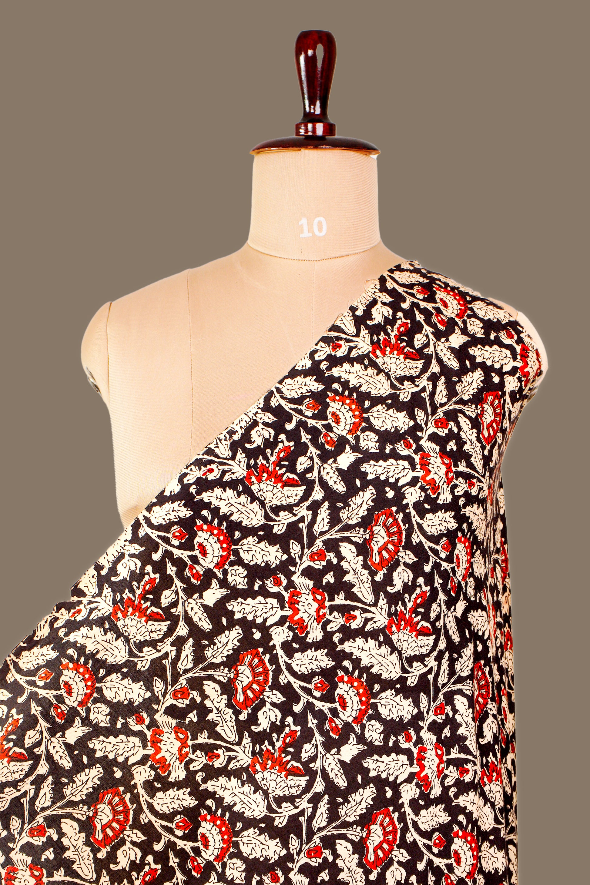 Black Kalamkari Print Fabrics