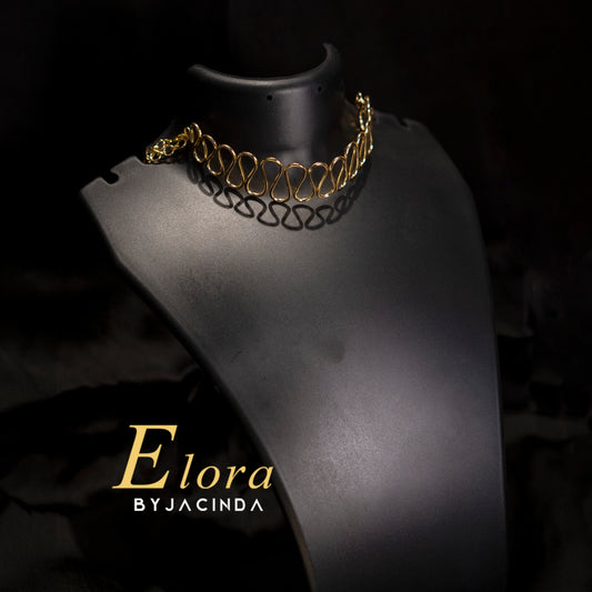 Buy-Jacinda Gold Toned Brass Spiral Choker