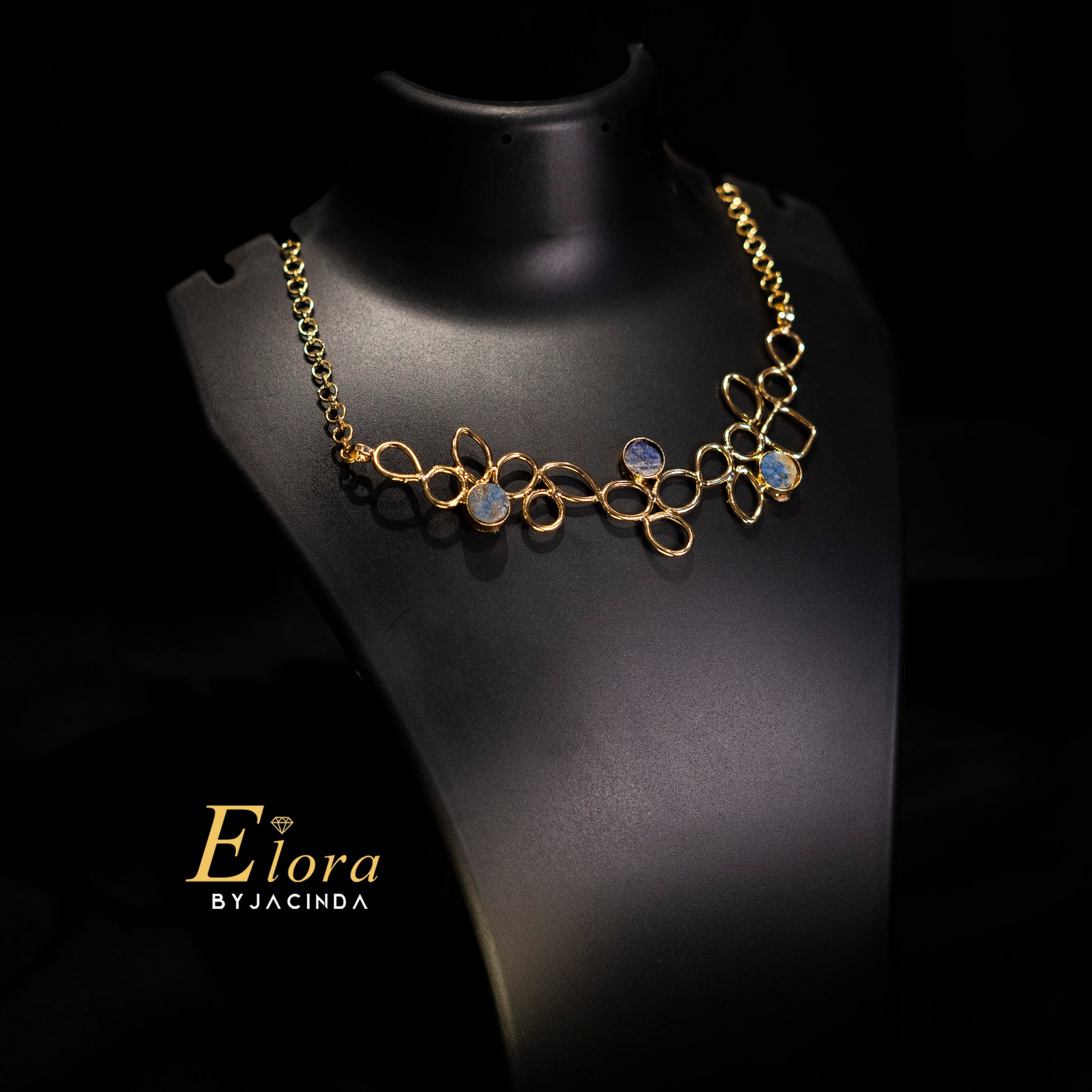 Jacinda Brass Collection Raw Stone Chocker
