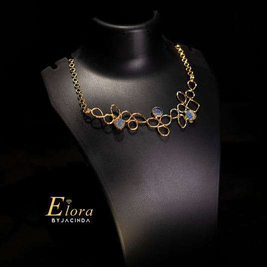 Jacinda Brass Collection Raw Stone Chocker